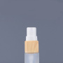 5ml10ml15ml Empty Refillable Perfume Frosted clear Cosmetic Spray Glass Bottle with Wood Grain Cap