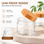 High Quality 100g Skincare Empty Body Cream Jar Cosmetic 3.5oz Glass Jar with Bamboo Lid