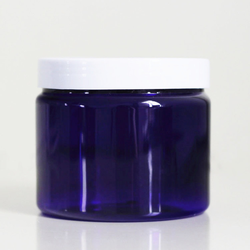 Blue 300g PET Plastic Jar with Screw Top Cap Recyclable Cosmetic Packing for Face Masks for Hair Mask Use