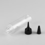 Empty 100ml Flat Shoulder Squeeze Containers PET Plastic Hair Oil Bottle with Twist Top Cap