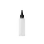 Empty 100ml Flat Shoulder Squeeze Containers PET Plastic Hair Oil Bottle with Twist Top Cap