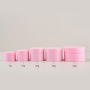 2024 Low Price Wholesale Good Quality Mini pink Plastic Jars with Lids for Skincare Cosmetic