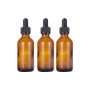 Luxury 15ml 30ml 60ml 120ml Empty boston Round Glass Essential Oil Amber Dropper Bottle