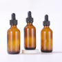 Luxury 15ml 30ml 60ml 120ml Empty boston Round Glass Essential Oil Amber Dropper Bottle