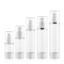 For Clear Cosmetic Airless Pump Bottle 15ml 30ml 50ml Empty Round Lotion Container with 100pcs MOQ