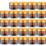 1 oz Round Amber Glass Jar with Inner Liners and Gold Lid (24pcs)