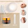1 oz Round Amber Glass Jar with Inner Liners and Gold Lid (24pcs)