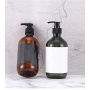 500ml Unique Lotion Bottles 300ml Dark Green Shampoo Empty Lotion Bottle Plastic Hand Sanitizer Plastic Lotion Bottles with Pump