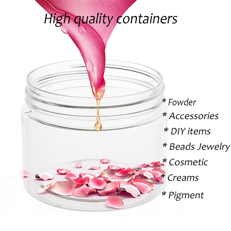 20g Black Plastic Cosmetic Jars with Lid Small Empty Container Packaging for Skincare Cream Eye Cream Lipstick-Use in Skin Care