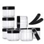 20g Black Plastic Cosmetic Jars with Lid Small Empty Container Packaging for Skincare Cream Eye Cream Lipstick-Use in Skin Care