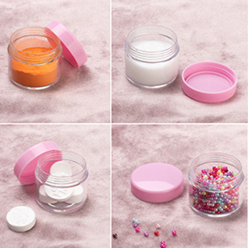 20g Black Plastic Cosmetic Jars with Lid Small Empty Container Packaging for Skincare Cream Eye Cream Lipstick-Use in Skin Care