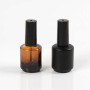 Custom 15ml UV Gel Round Glass Nail Polish Bottle Empty with Crown Cap Seal for Skin Care Serum Cream and Face Oil-MOQ 100pcs