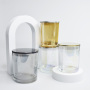 Wholesale Luxury Electroplate Glass Candle Jars with Matel Lid Round Empty Rainbow Color Candle Containers