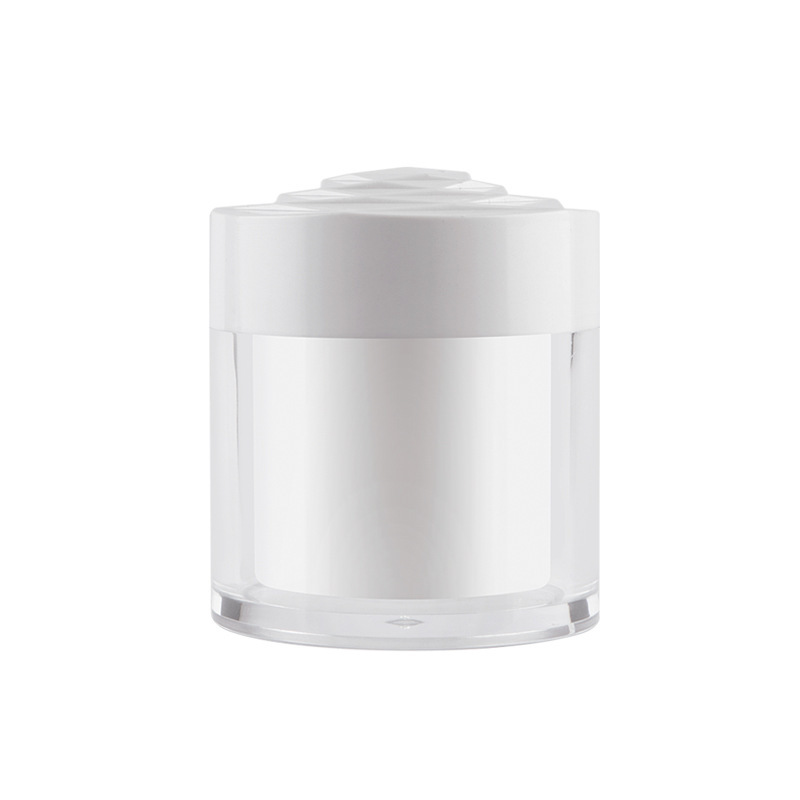 20g 30g 50g Plastic Rose Cream Jar White AS Eyeshadow Double Layer Plastic 50g Cosmetic Jar Plastic