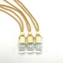 5ml Clear Round Glass Car Perfume Bottle with Wooden Cap and Hanging Rope Crown Cap Sealing MOQ 100pcs