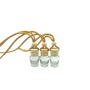 5ml Clear Round Glass Car Perfume Bottle with Wooden Cap and Hanging Rope Crown Cap Sealing MOQ 100pcs