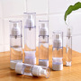 Small 15ml/30ml/50ml Plastic Airless Lotion Bottle Empty Cosmetic Body Skin Care Serum Vacuum Spray Bottle for Skincare Products