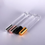China Made Small clear Glass Roller Bottle 10ml Gold Cap New Roll on square Perfume Oil Bottle