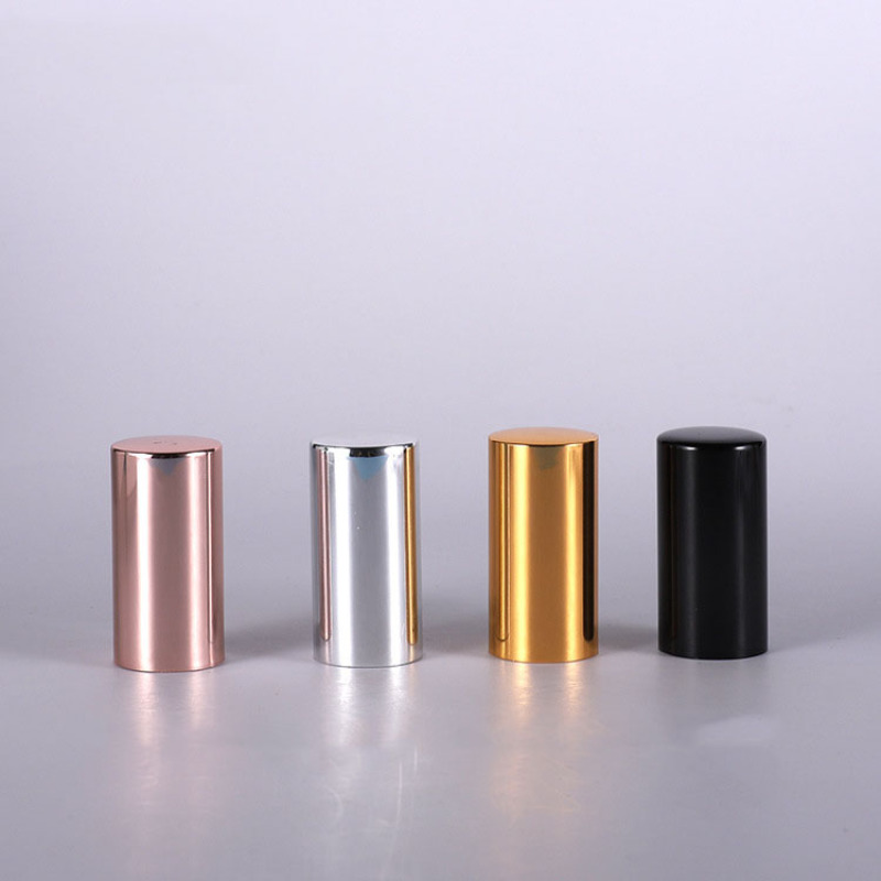 China Made Small clear Glass Roller Bottle 10ml Gold Cap New Roll on square Perfume Oil Bottle