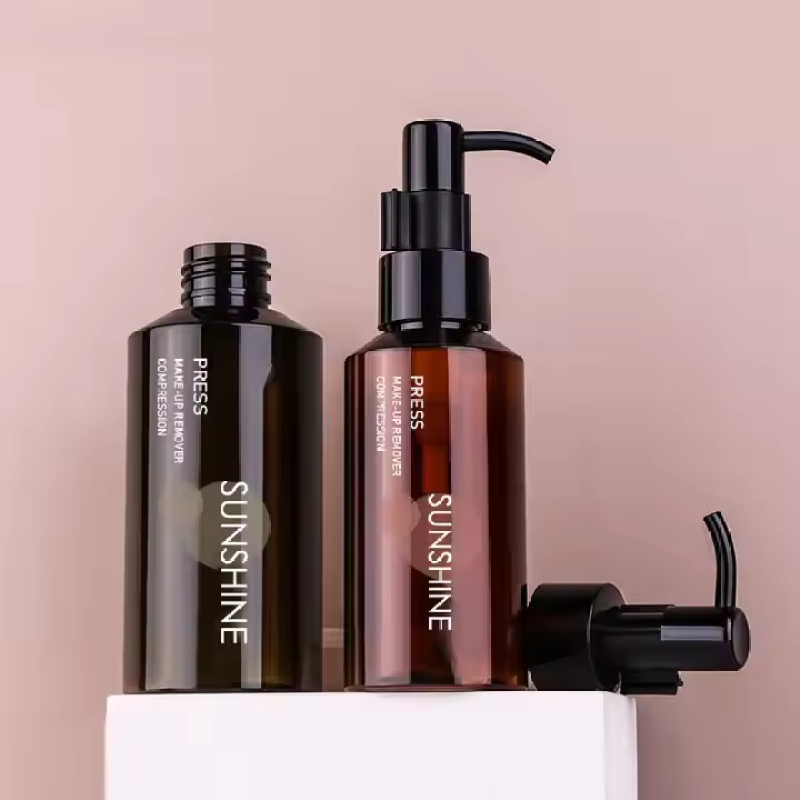 Cosmetic Packaging Amber 150ml 200ml 280ml Lotion Bottle Plastic Pump 100ml Lotion Bottle Luxury clear
