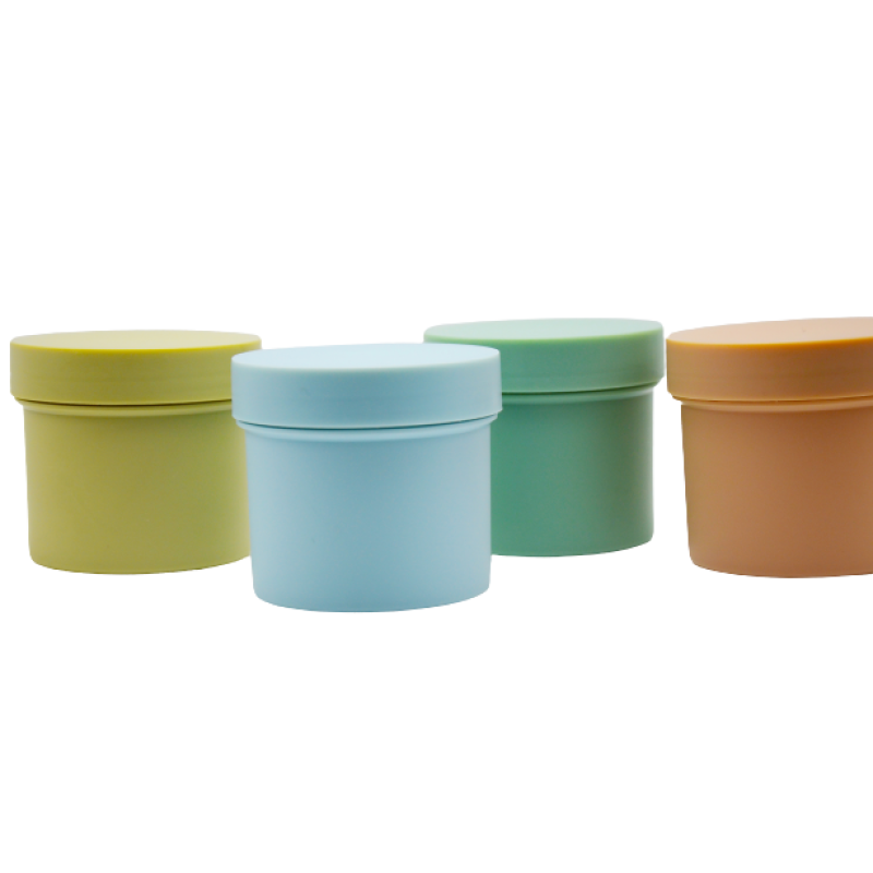Soft Touch Empty Cosmetic Body Color Cream Packaging Jars Container with Screw Cap