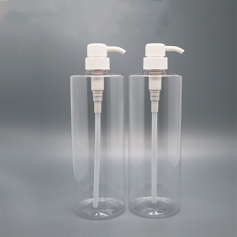 1000ml Clear Shoulder Lotion Pump Bottle PET Shampoo Shower Gel Plastic Body Lotion Bottle Lotion Packaging Bottle