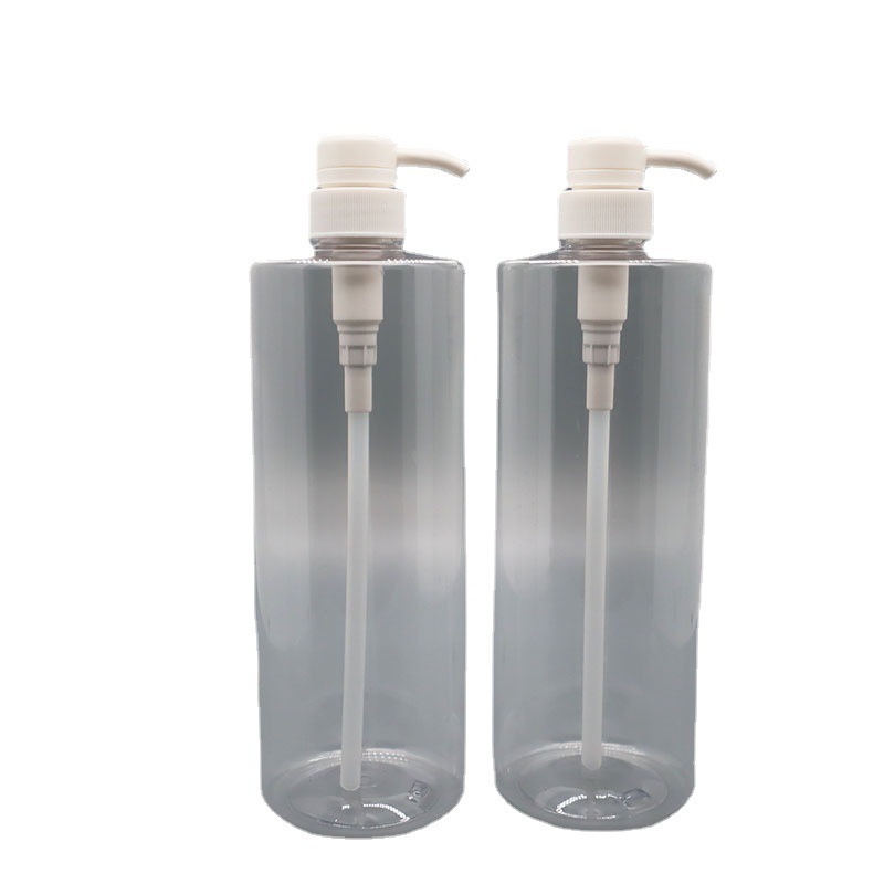 1000ml Clear Shoulder Lotion Pump Bottle PET Shampoo Shower Gel Plastic Body Lotion Bottle Lotion Packaging Bottle