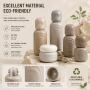 2026 SUNSHINE New Arrival Empty Irregular Shaped 30ml/50ml/100ml/120ml Glass Skin Care Lotion Pump Refill Bottle in Stone Color