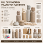 2026 SUNSHINE New Arrival Empty Irregular Shaped 30ml/50ml/100ml/120ml Glass Skin Care Lotion Pump Refill Bottle in Stone Color