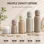 2026 SUNSHINE New Arrival Empty Irregular Shaped 30ml/50ml/100ml/120ml Glass Skin Care Lotion Pump Refill Bottle in Stone Color