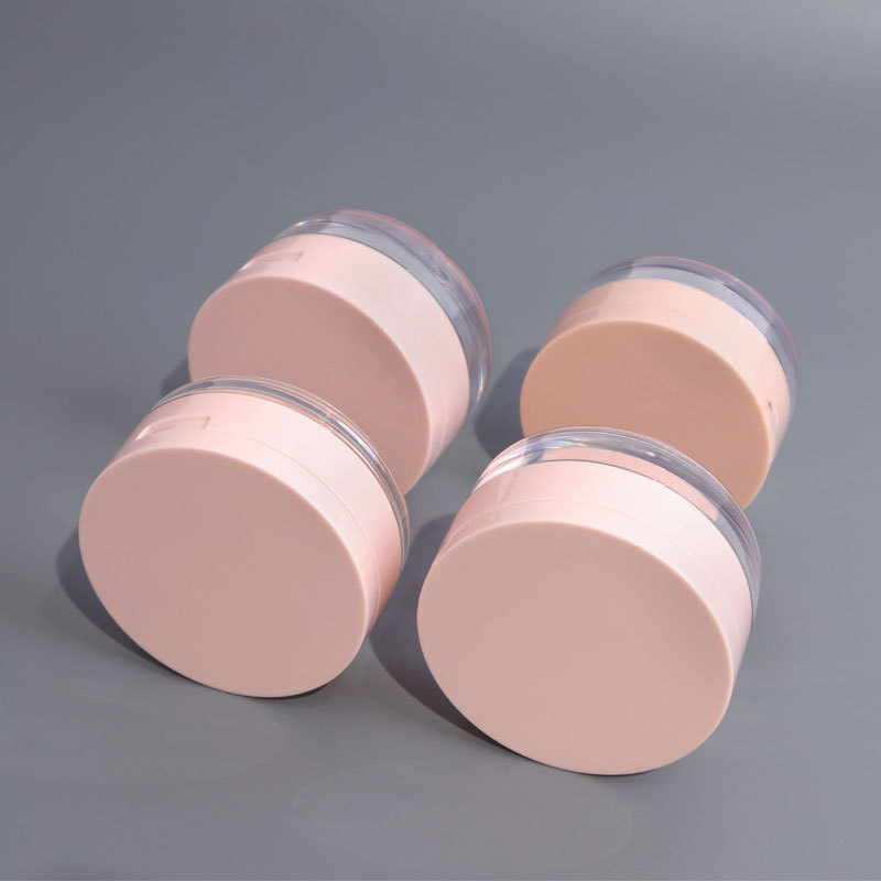 10g 20g Round Flapper Matte Loose Powder Containers Portable Loose Powder Packaging with Mirror Powder Puff