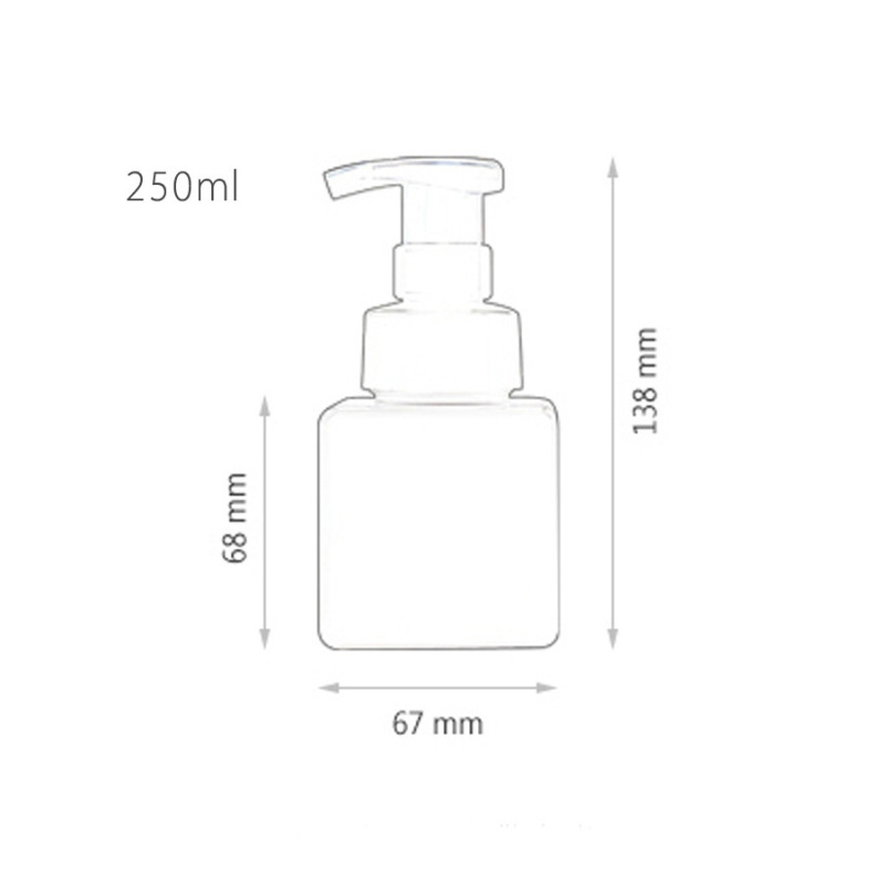 Hot-Selling 250ml Square PET Plastic Cosmetic Lotion Bottle Empty with Different Colors for Skin Care Serum Face Cream Shampoo