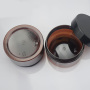 Wholesale 100ml Pet Plastic Amber Cream Cosmetic Jars with Black Screw Cap