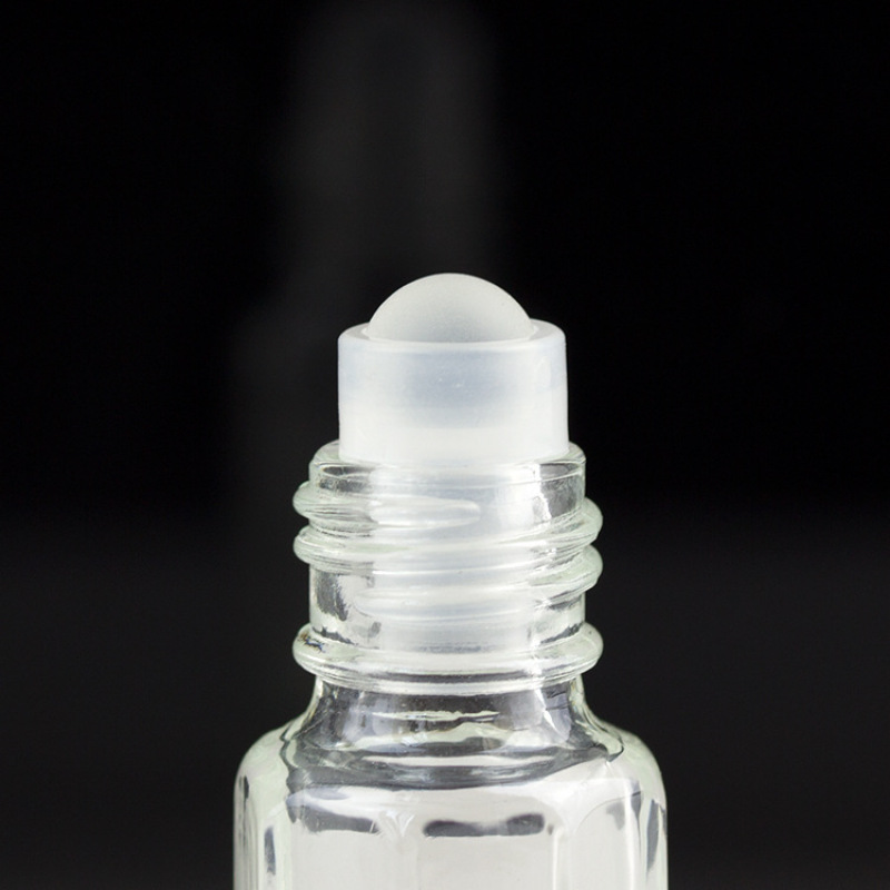 New Style Octagonal Shape Empty Glass Bottle of Attar Perfume Oil with Glass Roller 3ml