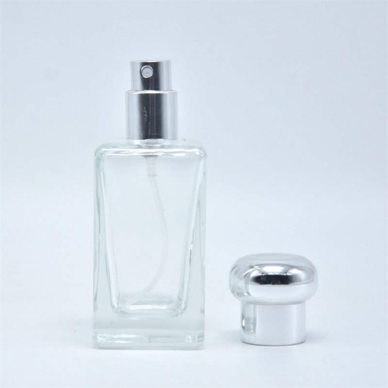 Brand 30ml Glass Bottle with Pump Sprayer Recyclable Perfume Aluminum Spot