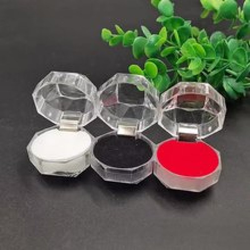 Casket Ring Box Clear Crystal Jewelry Box Packaging Trinket Plastic Earrings Box Gift Wrap