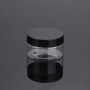Hot Sale 4oz 120g Clear Round PET Jar Cheap Plastic Container with Straight Side Black Lid Recyclable for Cosmetics Eye Cream