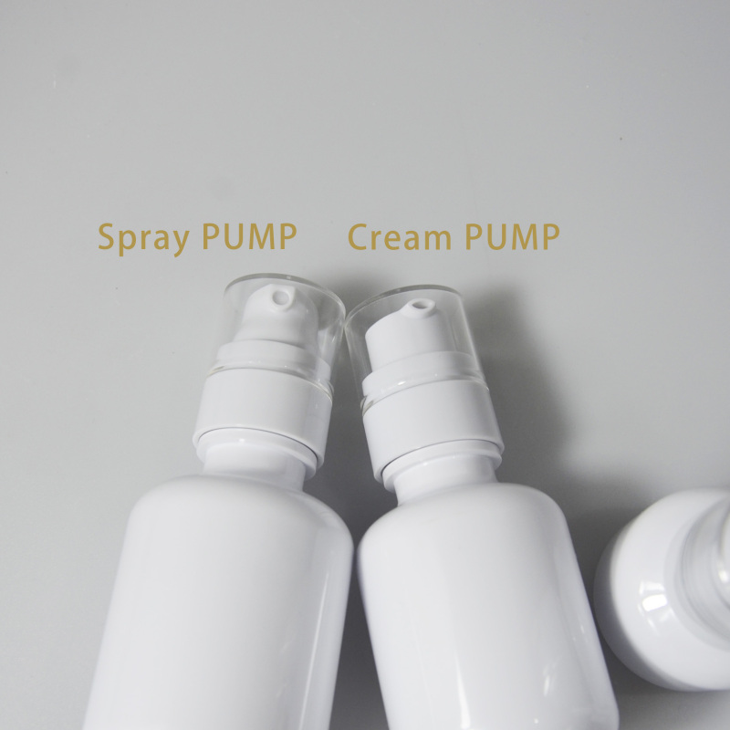 High Quality White Color Pet Skincare Lotion Bottle Empty 60ml 100ml Plastic Bottles Packaging for Cosmetics