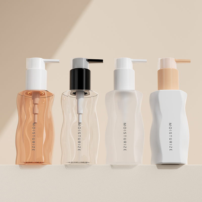 The Newest Custom Shape PET Plastic Bottle 100ml 250ml with Pump for Professional Hair and Body Oil Lines