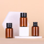Luxury Design 50ml Brown Plastic Bottle Refillable Container with Custom Label for Skin Care Brands