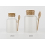 100ml Wooden Spoon and Cork Plastic Bath Salt Jars for Skin Care Cosmetic Use Premium Bath Salt Bottle Packaging