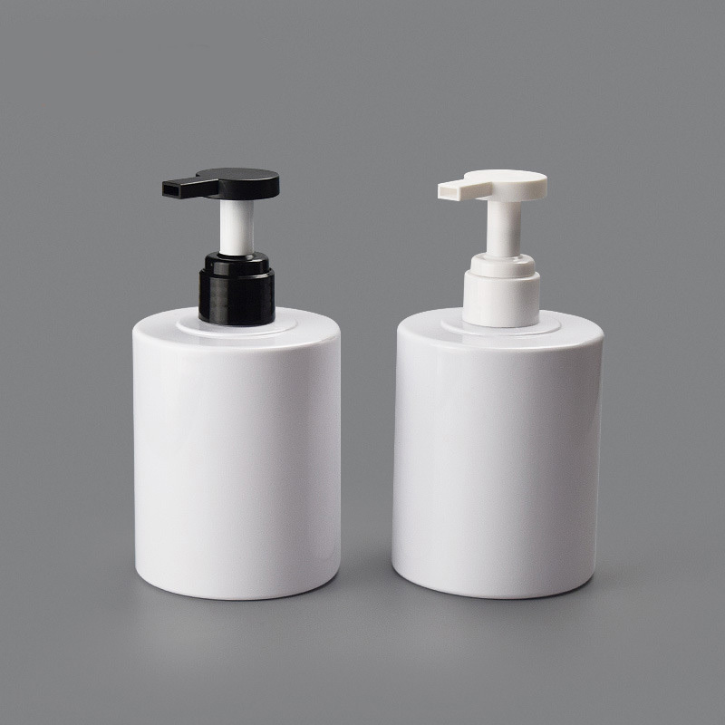 Wholesale Empty 500ml Pet Plastic White Cosmetic Lotion Bottle with Lotion Pump