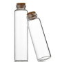 High Quality Clear Small Glass Container with Cork Lid Multiple Capacities and Empty for Loose Powder MOQ 100pcs