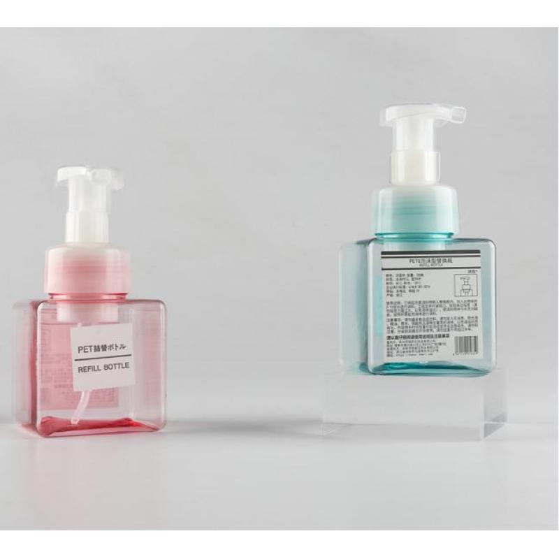 Sunshine Hot Sells High End PETG Mousse Foaming 250 ml Face Wash Body Wash Lotion Bottle
