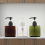 250ml Empty Square Plastic Shampoo Bottle Hotel Amenities Packaging Decorative for Facial Cleanser