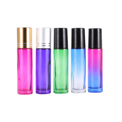 Private Label 10ml Matte Roller Bottles Empty Colorful Printed Roll on Perfume Essential Oil Bottles for Face Cream