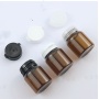 15g Flat Cream Jar 10g Facial Mask Sub Bottle 5g Medicine Amber Glass Jar for Cosmetics Minimum Order 100pcs