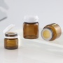 15g Flat Cream Jar 10g Facial Mask Sub Bottle 5g Medicine Amber Glass Jar for Cosmetics Minimum Order 100pcs