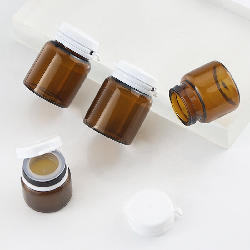 15g Flat Cream Jar 10g Facial Mask Sub Bottle 5g Medicine Amber Glass Jar for Cosmetics Minimum Order 100pcs