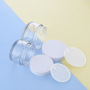 100g Round Empty Plastic Cosmetic Jar Recyclable PET Material with Screw Top Cap for Face Cream Decorative and Eco-Friendly